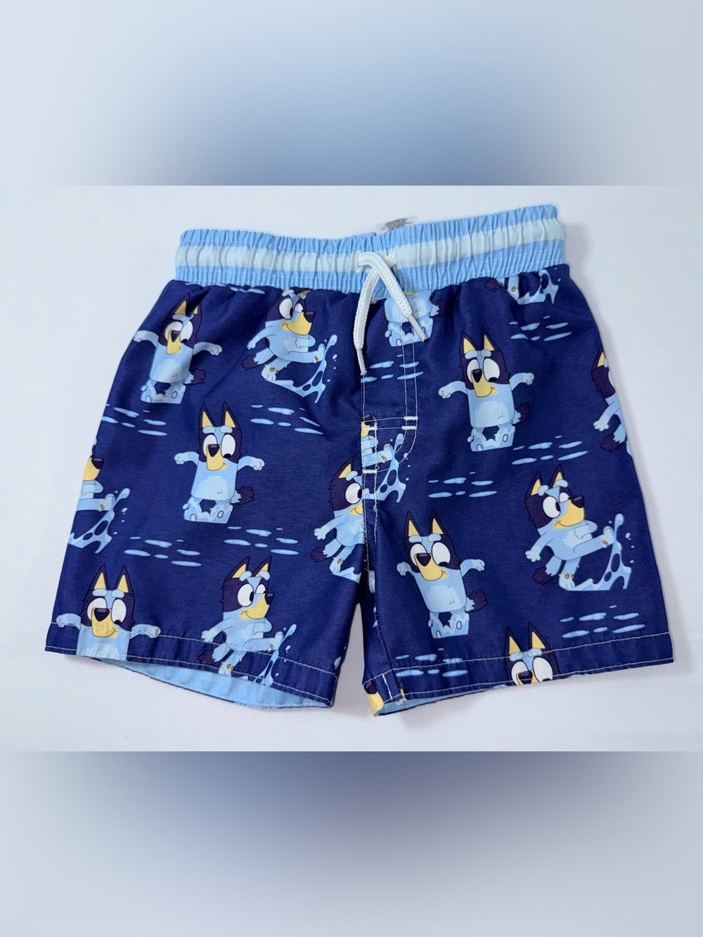 Bluey Print 2T Toddler Boy’s Blue Pull-On Swim Trunks